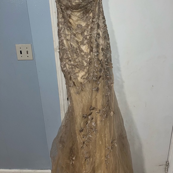 A beautiful nude/ beige gown. Size 6. From Amelia Couture. - Picture 2 of 6